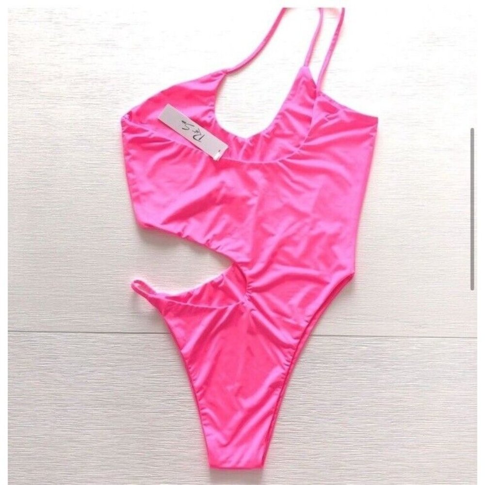 Riot Swim x REVOLVE Blaise One Piece Bikini Barbie Pink - Picture 5 of 5